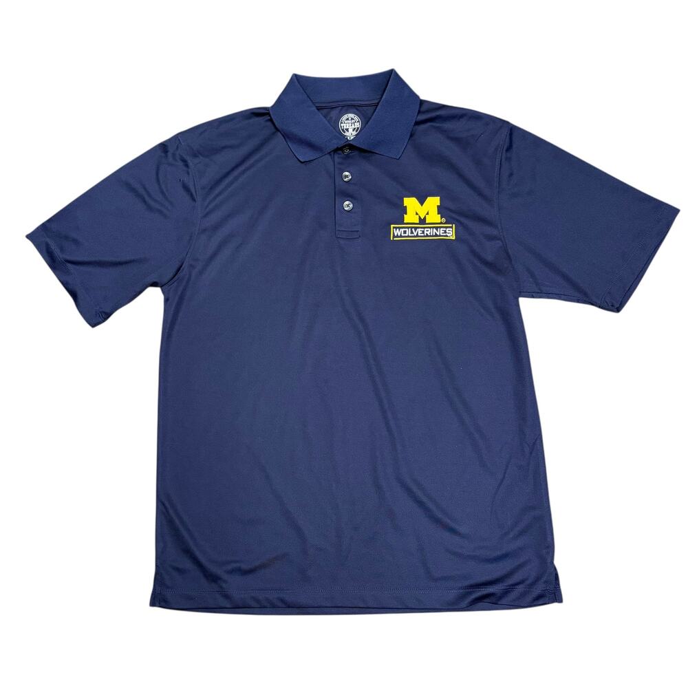 NWT Rivalry Threads Michigan Wolverines Blue Polo